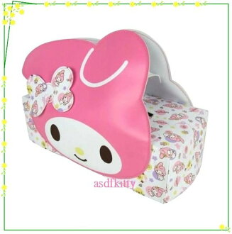 家用【asdfkitty可愛家】美樂蒂仿皮面紙套-易擦拭好清潔-香港版正版商品