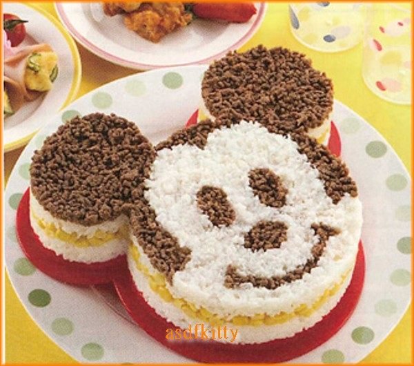廚房【asdfkitty】Disney米奇大型壽司壓模-飯糰-蛋糕壓模-日本正版商品