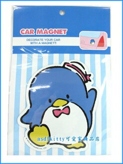 家用【asdfkitty可愛家】山姆企鵝車用裝飾磁鐵/汽車.機車.冰箱.微波爐.電腦主機都可貼