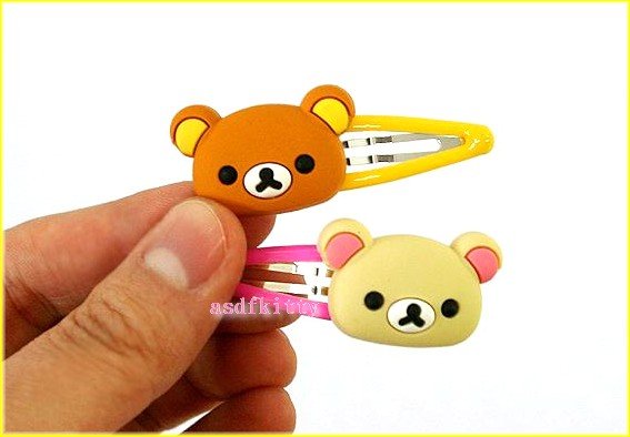 個人用品【asdfkitty】懶懶熊懶妹/拉拉熊-2入髮夾/彈簧夾-大人小孩都可用-韓國正版