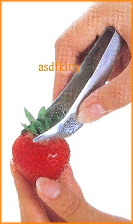 asdfkitty可愛家☆日本CAKELAND不鏽鋼草莓拔葉器-方便清洗-減少農業殘留-馬鈴薯去芽器-日本製