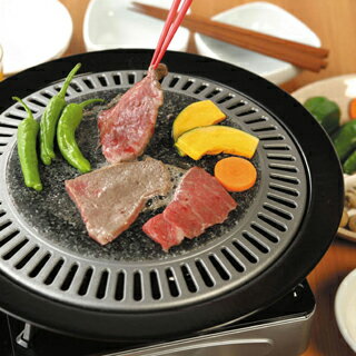 【味覺探訪】 韓國天然石雙層燒肉烤盤 33cm (瓦斯爐用)