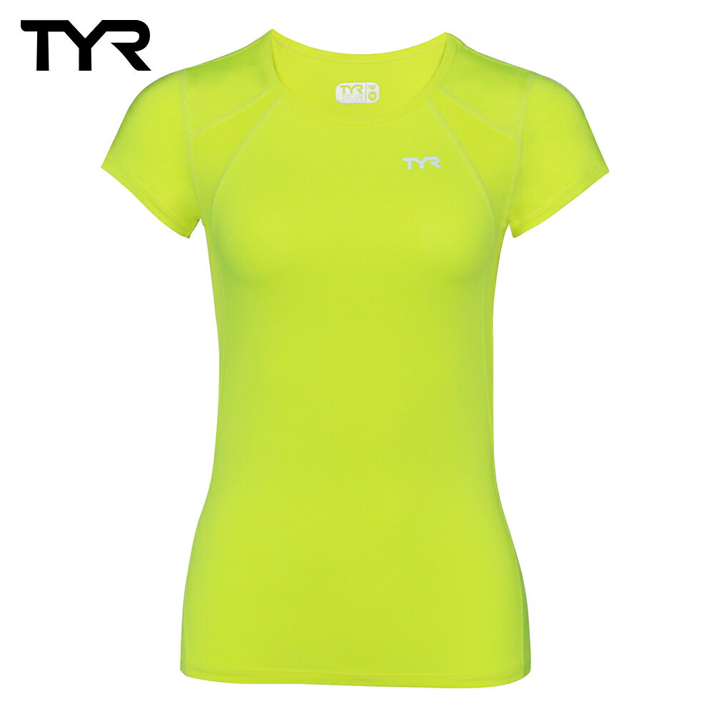 美國TYR 女款透氣排汗螢光色短T Ladies Running Tee 台灣總代理