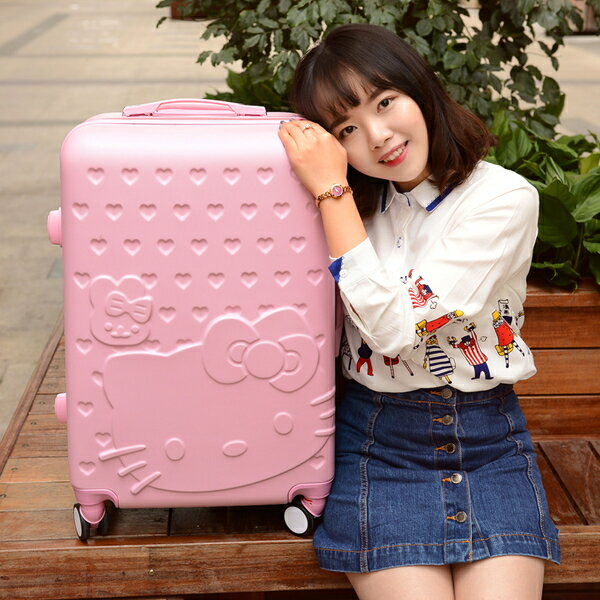 共8色 22吋單箱 Hello Kitty 拉桿飛機倫輕量型行李箱 (有密碼鎖) 免運 by ［樂活芫創］