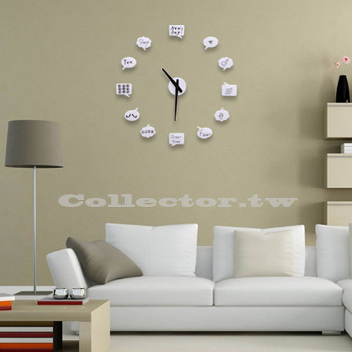 【F16011501】創意DIY彩繪塗鴉掛鐘 時尚藝術時鐘 趣味掛鐘 發揮您的想像力