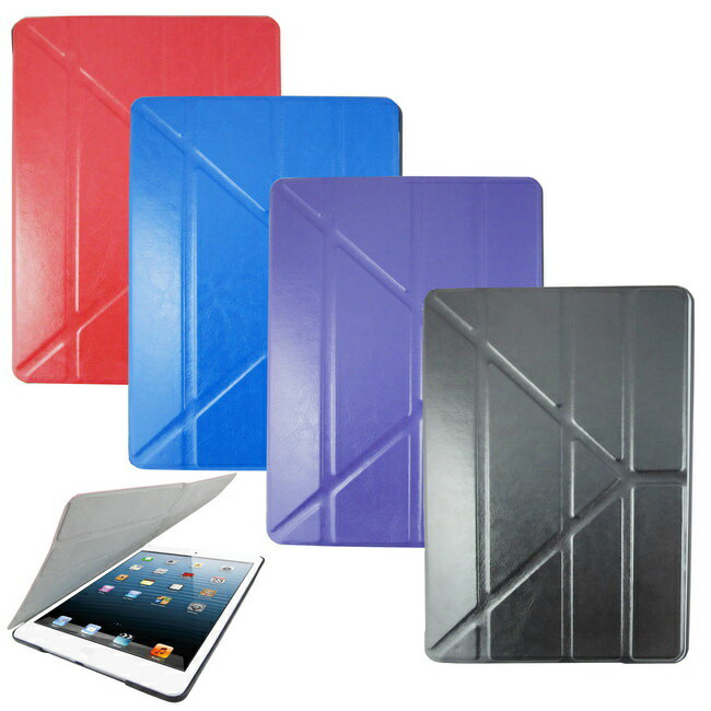 L67瘋馬紋變形金剛iPad Air(iPad5)平板皮套(加贈螢幕保護貼)  