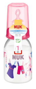 『121婦嬰用品館』NUK 一般口徑PP印花奶瓶110ml - (1號中圓洞)