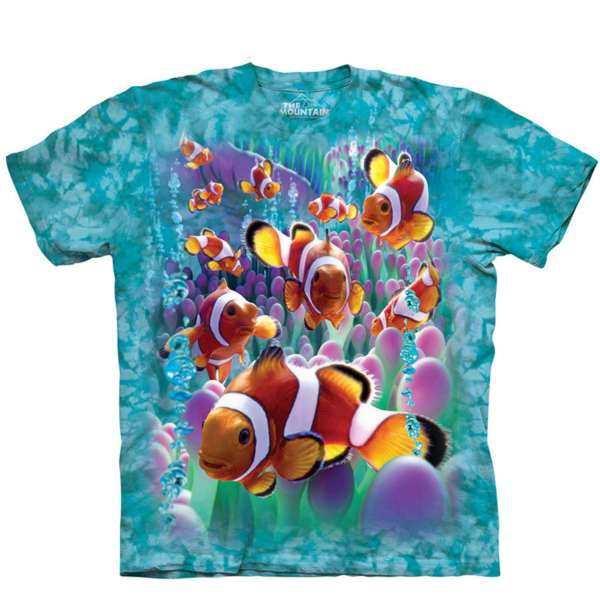 【摩達客】美國進口The Mountain 海葵與小丑魚（預購）純棉環保短袖T恤