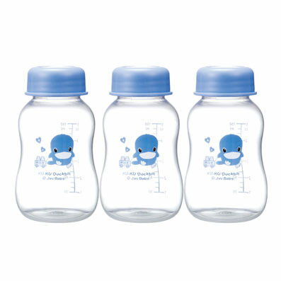 KU.KU酷咕鴨 晶鑽PP三入集乳奶瓶 150ml【德芳保健藥妝】