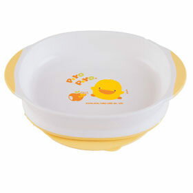 黃色小鴨 雙色防滑雙耳餐盤(微波爐專用)【德芳保健藥妝】