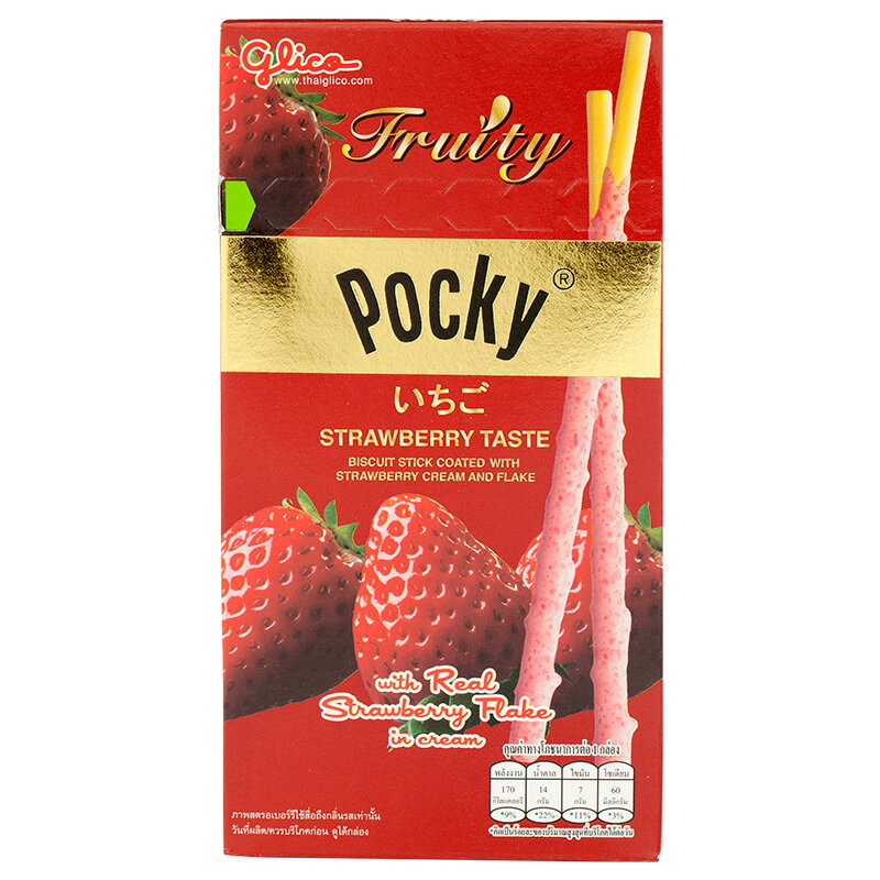 有樂町進口食品 泰國進口 固力果Pocky 草莓果肉棒(35g) 8851019010205