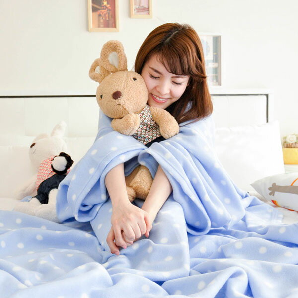 【水玉藍點】 時尚加厚懶人袖毯 ◆台灣精製◆ HOUXURY寢具生活網