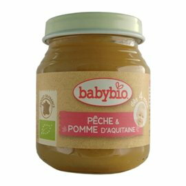 ★衛立兒生活館★法國Babybio寶寶鮮果泥系列-有 機蜜桃蘋果泥130g