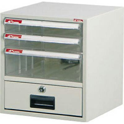 【文具通】A4N-104K桌上型資料櫃(附鎖米白抽) A0680006