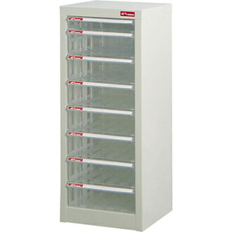 【文具通】A4M1-7*1落地排資料櫃(透明抽) A0680086