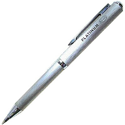 【文具通】PLATINUM 白金 BDC-250 不鏽鋼髮絲紋 伸縮原子筆 A1010674