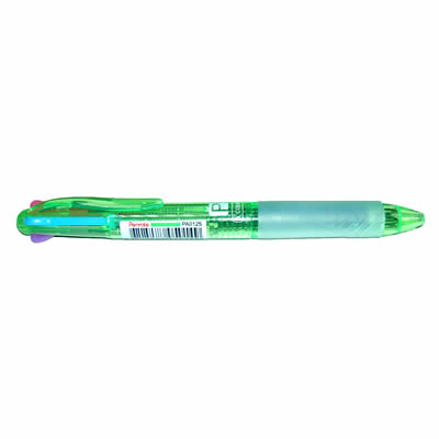 【文具通】Penrote 筆樂 NO.PA0125 4色原子筆透明綠桿 A1011658
