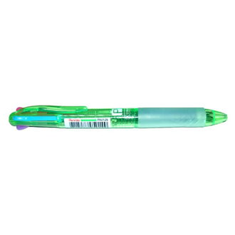 【文具通】Penrote 筆樂 NO.PA0125 4色原子筆透明綠桿 A1011658