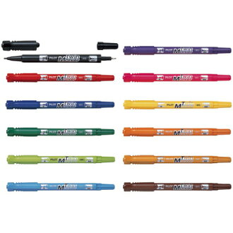 【文具通】PILOT 百樂 MF-12EU 雙頭嘜克筆 細0.5/0.4 淺綠 A1050228
