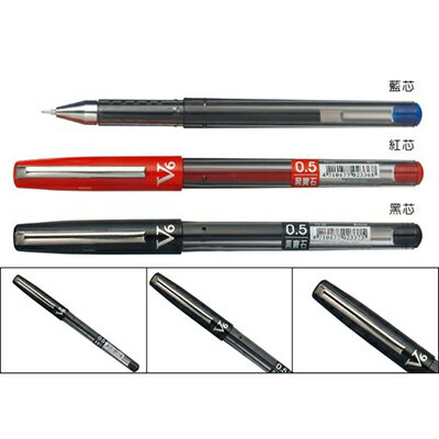 【文具通】SKB V6鋼珠筆0.5 紅 A1100411