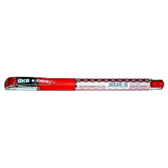 【文具通】CKS 新雪克 BP-238彩格中性筆 紅0.38 A1301957