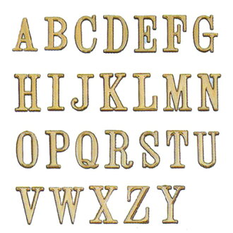 【文具通】DIY 圓弧燙金英文字標示牌 可貼 A 5cm AA010475