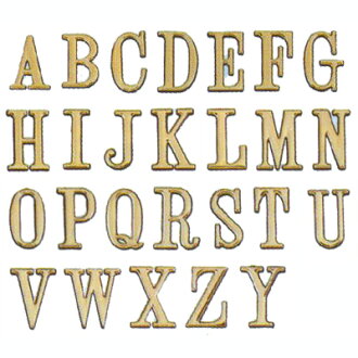 【文具通】DIY 圓弧燙金英文字標示牌 可貼 I 5cm AA010483