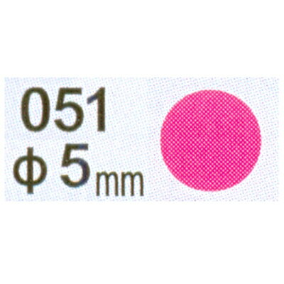 【文具通】Herwood 鶴屋 圓形標籤5mm粉紅 AS051P