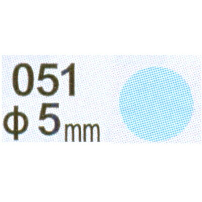 【文具通】Herwood 鶴屋 圓形標籤5mm淺藍 AS051S