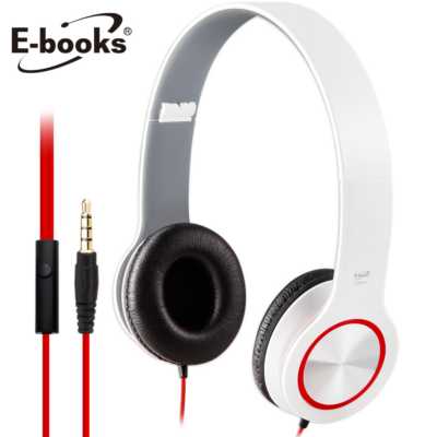 【文具通】E-books S13 智慧手機接聽鍵摺疊耳機白 E-EPA073WH