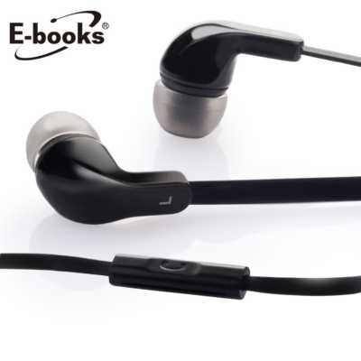 【文具通】E-books G2 iPhone 耳道式耳機+麥克風黑 E-EPC052BK
