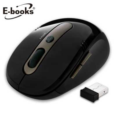 【文具通】E-books M17 省電型1600dpi無線滑鼠黑 E-PCG086BK