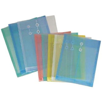 【文具通】A4PP附繩透明公文袋330x245x30mm藍 L1020023