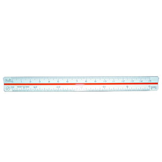 【文具通】UCHIDA 內田洋行 10cm三角比例尺 Q1030003