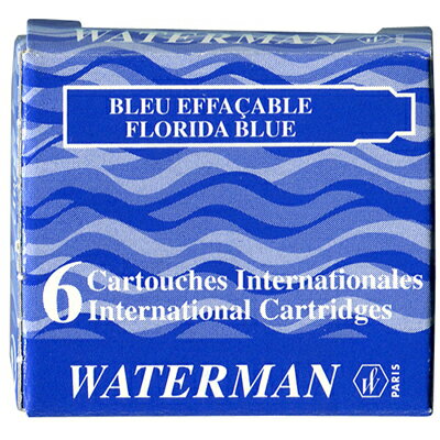 【文具通】WATERMAN 袖珍型卡式墨水-6入藍黑 WTM-W0111000