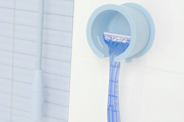 BO雜貨【SV2735】納川極簡刮鬍刀架 浴室收納 浴室用品 衛浴精品 衛浴收納 淺藍色 白色