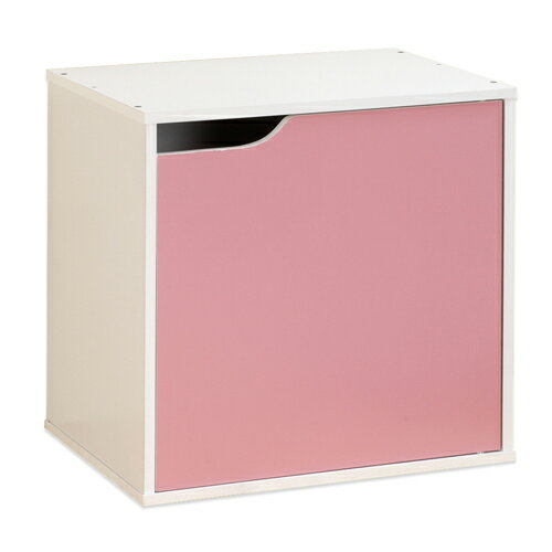 《Hopma》白配粉紅單門收納櫃