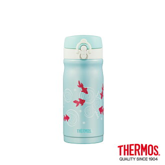 THERMOS 膳魔師 金魚不鏽鋼真空保溫瓶0.35L 藍色(GF-MNT)