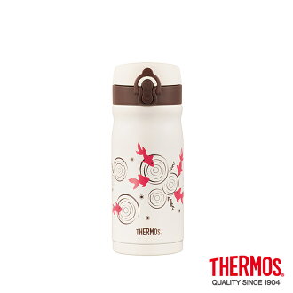 THERMOS 膳魔師 金魚不鏽鋼真空保溫瓶0.35L 白色(GF-VAN)