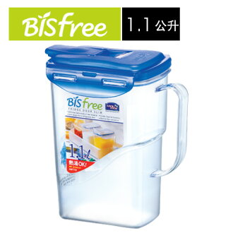樂扣樂扣 LOCK & LOCK 家庭易開式冷水壺優質水壺1.1L(藍蓋) 1A01-ABF732透明色