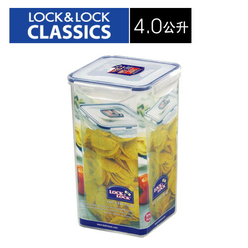 樂扣樂扣 LOCK & LOCK PP保鮮盒4L方高桶 1A01-HPL822R透明色