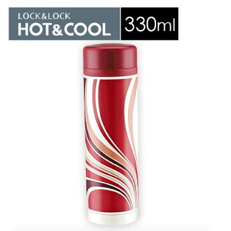 樂扣樂扣 LOCK & LOCK (波浪紅) 纖巧不鏽鋼保溫瓶330ml 1A01-LHC3030 紅