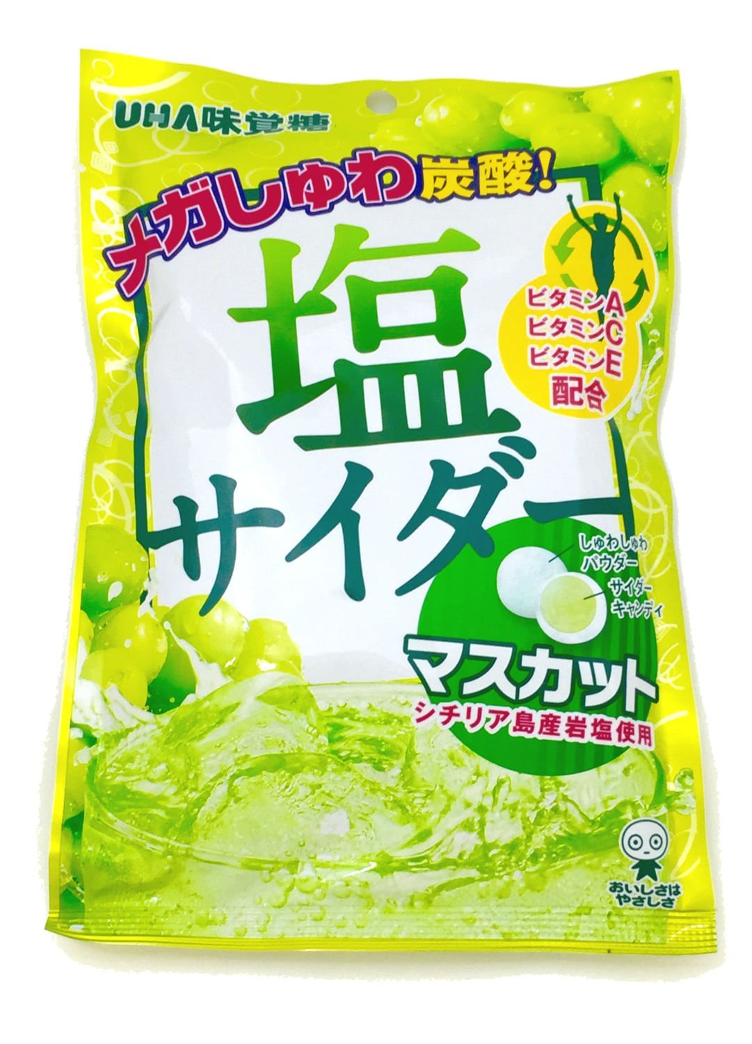 日本UHA味覺糖 鹽汽水糖-白葡萄 日本進口