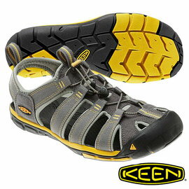 Keen Clearwater CNX 男 輕量護趾水陸兩用鞋 灰/黃 1009036