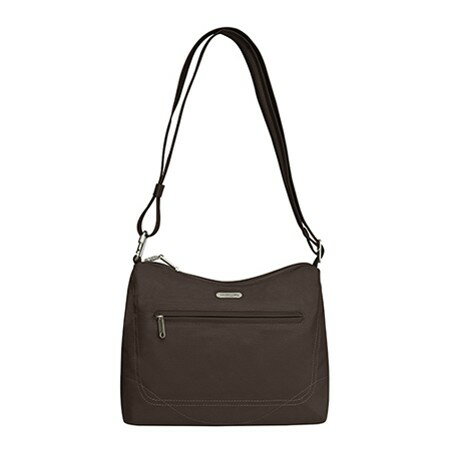 TRAVELON 防盜肩包/旅遊防盜包/防盜鋼網/防搶/出國旅遊 Classic Hobo TL-42222 咖啡