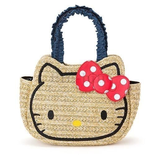 日本直送 Hello Kitty 造型 編織風 手提袋