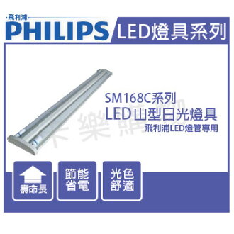 PHILIPS飛利浦 SM168CLED 32W 4尺 6500K 晝白光全電壓 山型燈具 _ PH430402