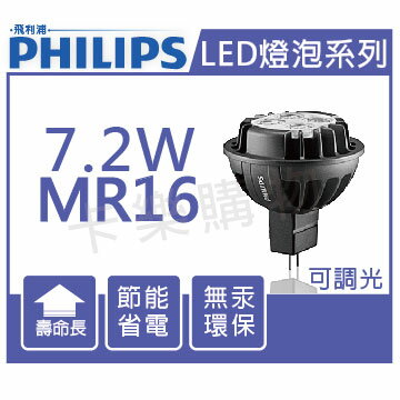 PHILIPS飛利浦 LED 7.2W 3000K 12V 24度 MR16杯燈 可調光 _ PH520143