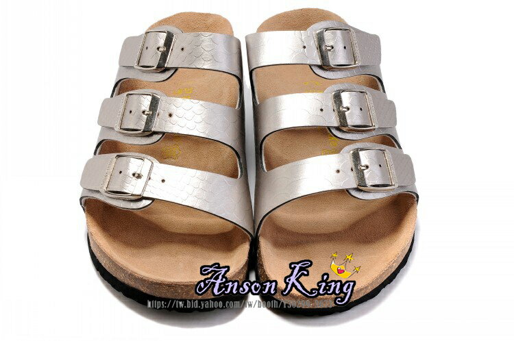 [Anson King]Outlet正品代購birkenstock Bahama系列 男女款 懶人涼拖鞋 銀色蛇紋