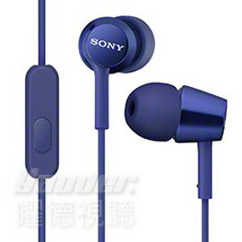 【曜德視聽】SONY MDR-EX150AP 深藍 時尚金屬 支援智慧型手機 免持通話 ★免運★送收納盒★  